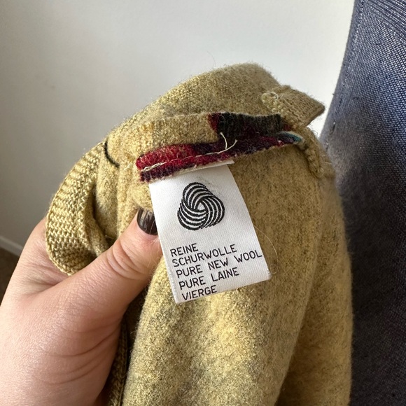 Geiger Collection Vintage Wool Teddy Bear Floral Long Wool Coat Size 10 Medium - Picture 7 of 8